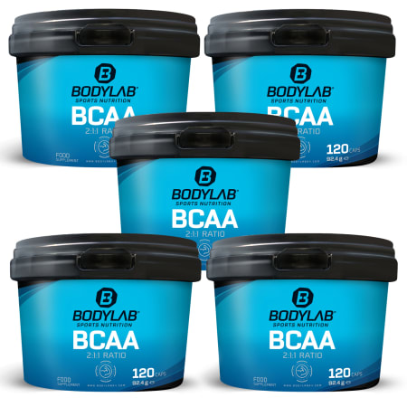 5 x Bodylab BCAA (elk 120 capsules)