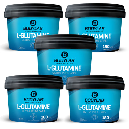 5 x Bodylab L-Glutamin (elk 180 capsules)