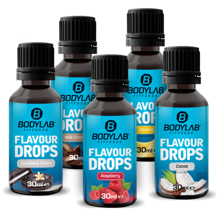 Bodylab Flavour Drops in een set van 5 x 30ml