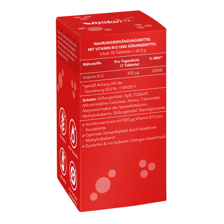 Vitamine B12 with Orange Flavour (90 tabs)