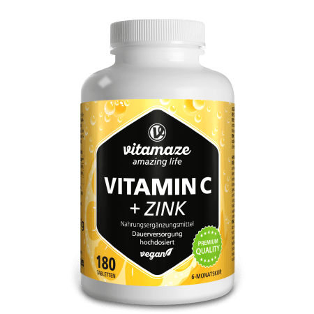 Vitamin C 1000mg + Zink (180 Tabletten)