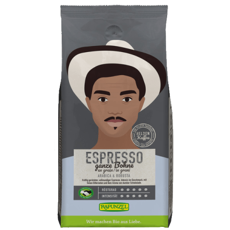 Heldenkaffee Espresso ganze Bohne bio (1000g)