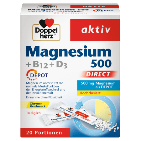 Magnesium 500 + B12 + D3 Depot direct (20x1,6g)