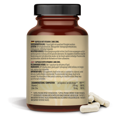 Vitamin C + Zink (120 Kapseln)