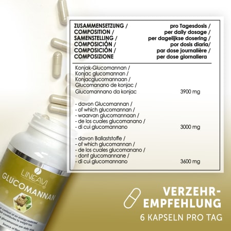 Doppelpack: LINEAVI Glucomannan (2x120 Kapseln)