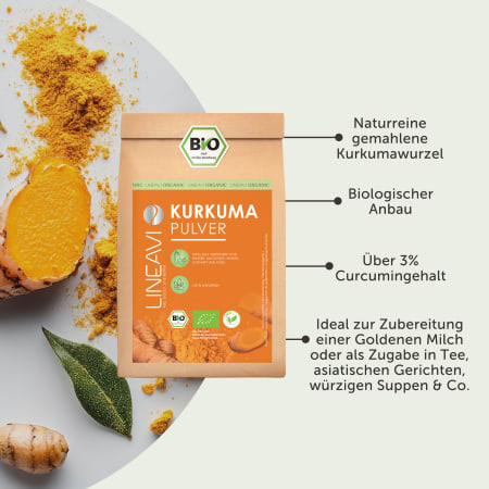 LINEAVI Kurkumapulver bio (1000g)