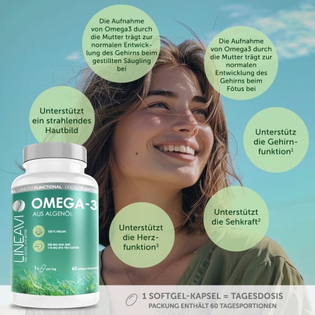 LINEAVI Omega 3 Vegan (60 Kapseln)