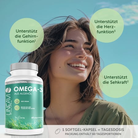 2 x LINEAVI Omega 3 Vegan (60 capsules)