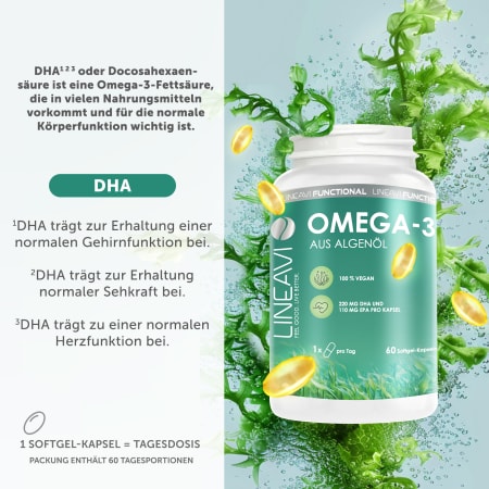 LINEAVI Omega 3 Vegan (60 Kapseln)