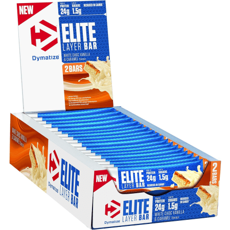 Elite Layer Bar - 18x60g - White Choc Vanilla & Caramel