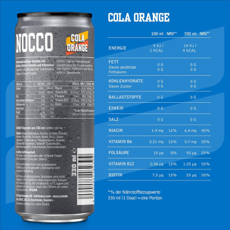 Nocco Black - 330ml - Cola Orange