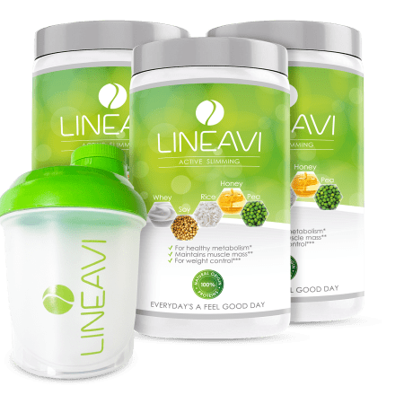 LINEAVI Active Food Diet Shake + Shaker (3x500g)