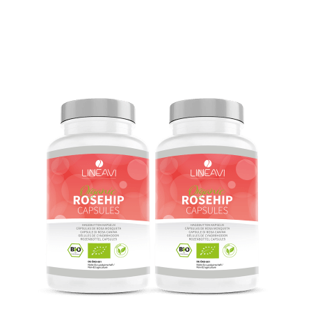 2 x LINEAVI Rosehip Capsules organic (180 capsules)