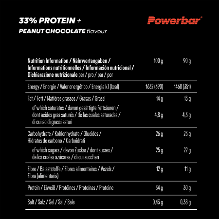 33% Protein+ Bar - 10x90g - Peanut Chocolate