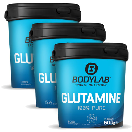 3 x Bodylab24 Glutamin Powder (elk 500g)