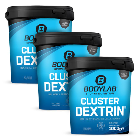 3 x Cluster Dextrin - 100% sterk vertakte cyclische dextrine (1000g)