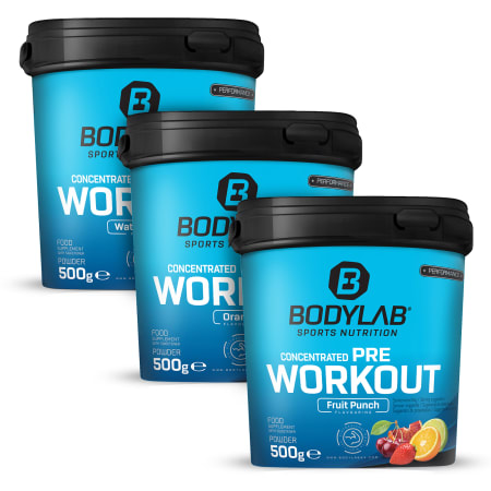 3 x Concentrated Pre Workout (500g)