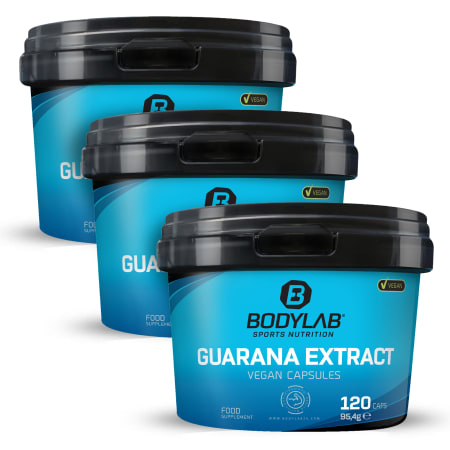 3 x Guarana Extract Vegan Capsules (120 capsules)