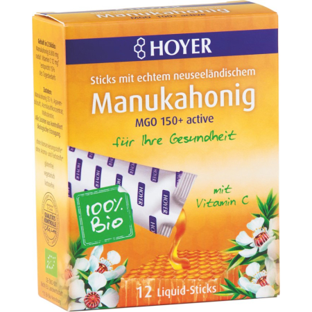 Bio Manuka honing Liquid-Sticks MGO 100+active (12 stuk)