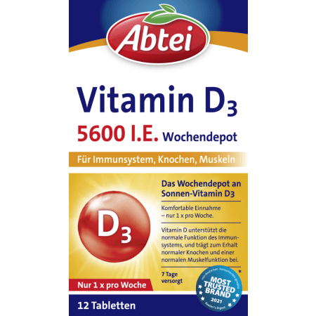 Vitamin D3 Forte Wochendepot (12 Tabletten)