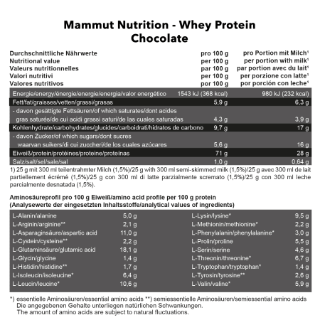 Mammut Whey Protein - 3000g - Chocolate