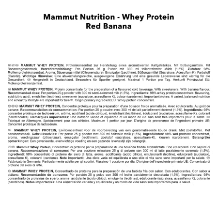 Mammut Whey Protein - 3000g - Red Banana