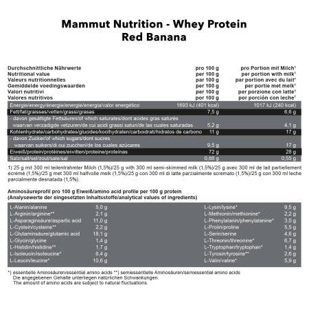 Mammut Whey Protein - 3000g - Red Banana 