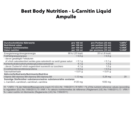 L-Carnitin Liquid (20x25ml)