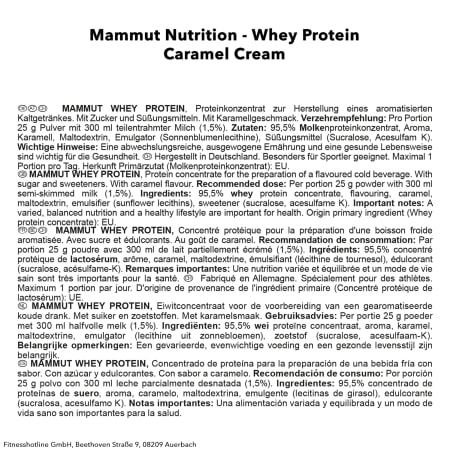 Mammut Whey Protein - 1000g - Caramel Cream