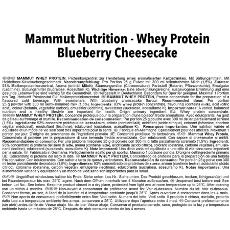 Mammut Whey Protein - 1000g - Blueberry Cheesecake