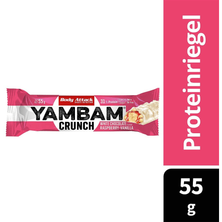 YamBam Crunch - 15x55g - White Chocolate Raspberry Vanilla