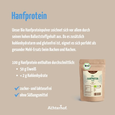 Hanfprotein Pulver Bio (500g)