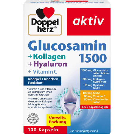 Glucosamin 1500 + Kollagen + Hyaluron (100 Kapseln)
