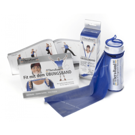 Übungsband in RV-Tasche 2,50 m, extra stark - 1 Band - Blau