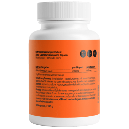 Alfa-Liponzuur 300mg (90 capsules)