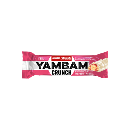 YamBam Crunch - 15x55g - White Chocolate Raspberry Vanilla