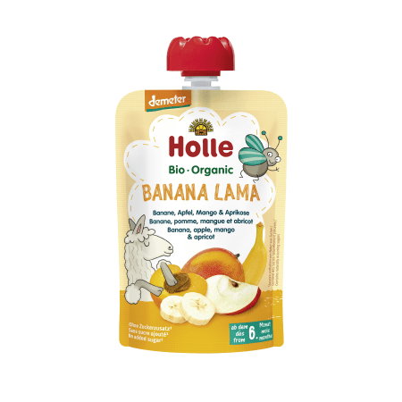 Demeter Banana Lama - Pouchy Banane, Apfel, Mango & Aprikose, ab dem 6. Monat (100g)