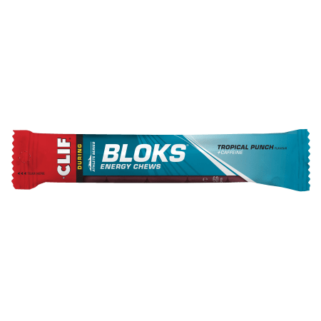 Clif Bloks Energy Chews - 18x60g - Tropical Punch mit Koffein