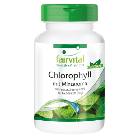 Chlorophyll mit Minzaroma (100 Kautabletten)