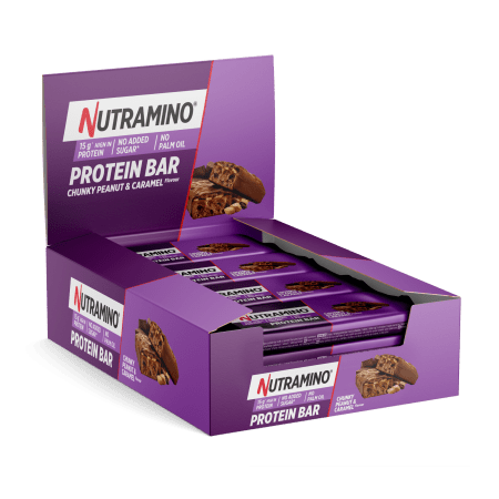 Nutramino Protein Bar- 12x55g - Chunky Peanut Caramel