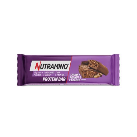 Nutramino Protein Bar- 12x55g - Chunky Peanut Caramel