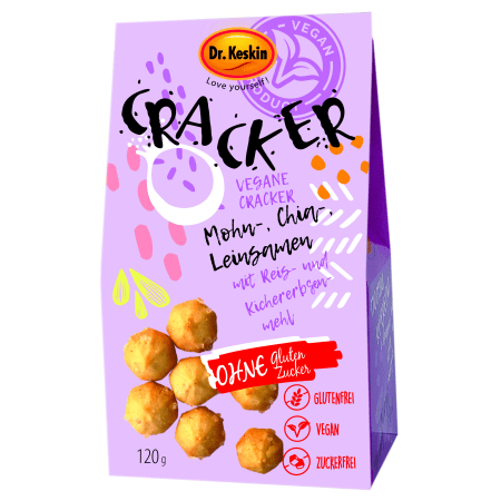 Cracker mit Mohn-, Chia- und Leinsamen (120g)