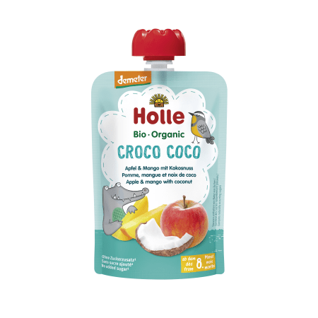 Demeter Croco Coco - Pouchy Apfel & Mango mit Kokosnuss, ab dem 8. Monat (100g)