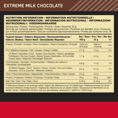 100% Whey Gold Standard - 908g - Extreme Milk Chocolate