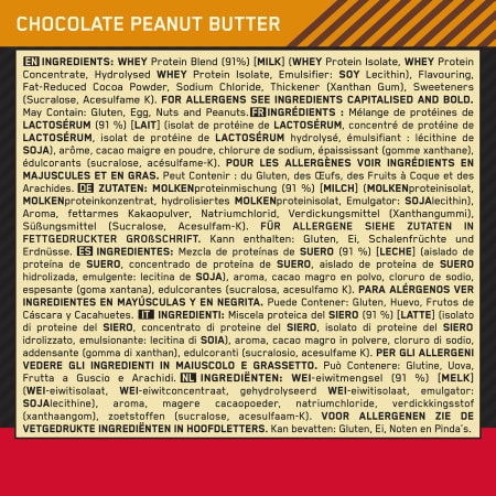 100% Whey Gold Standard - 900g - Chocolate Peanut Butter