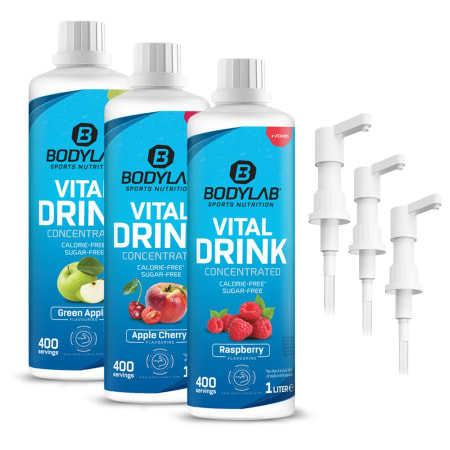 3 x Vital Zero Drink (per 1000ml) + 3 x Dosing Pump / Dispenser Pump