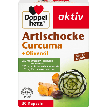 Artischocke + Curcuma + Olivenöl (30 Kapseln)