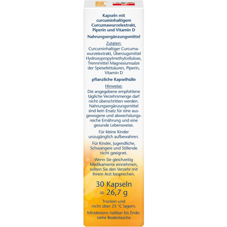 Curcuma 750 mit Curcumin + Vitamin D3 1000 I.E. (30 Kapseln)