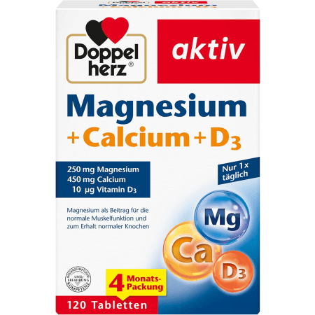 Magnesium + Calcium + D3 (120 Tabletten)