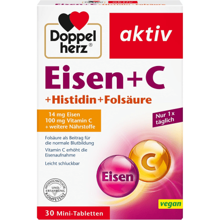 Eisen + C + Histidin + Folsäure (30 Tabletten)